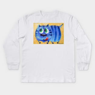 Hungry cat Kids Long Sleeve T-Shirt